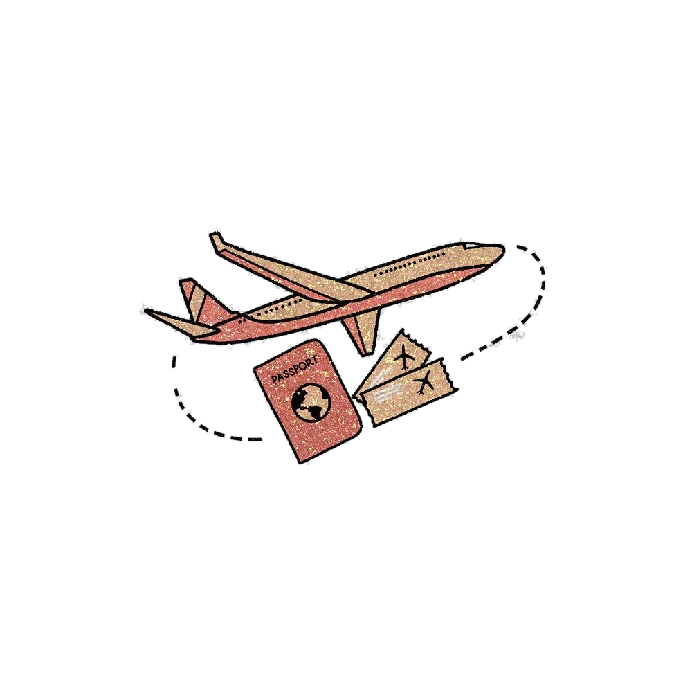 Boarding Pass Glitter Sticker